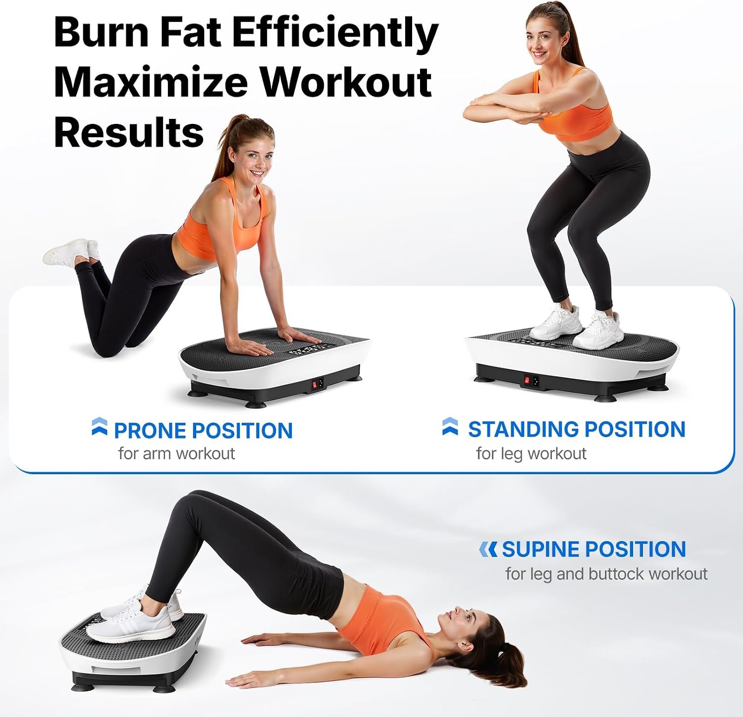 Merach Slim Vibration Plate Exercise Machine Lymphatic Drainage Fitness Vibration Plate Compact Design Fitness Home Gym Equipment Whole Body Workout Vibrations BackToSchool - Image 4